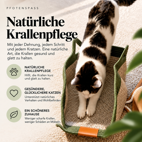 „Instinkt Körbchen | Entdecke das erste wissenschaftlich fundierte, natürliche Revier für Wohnungskatzen“